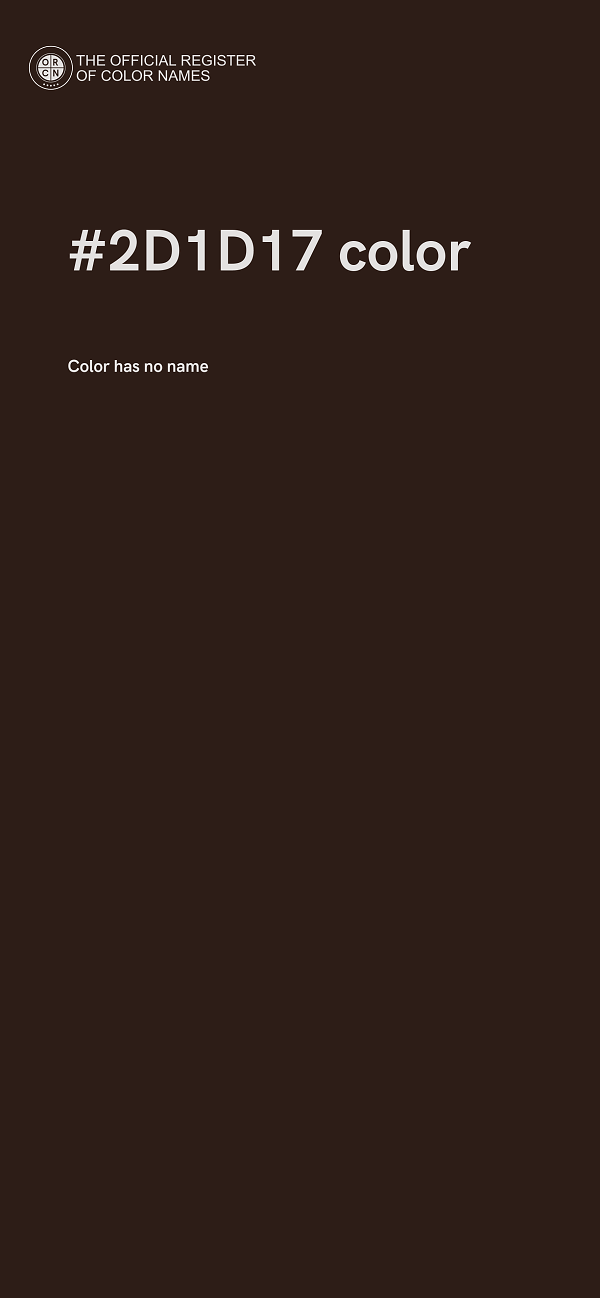#2D1D17 color image