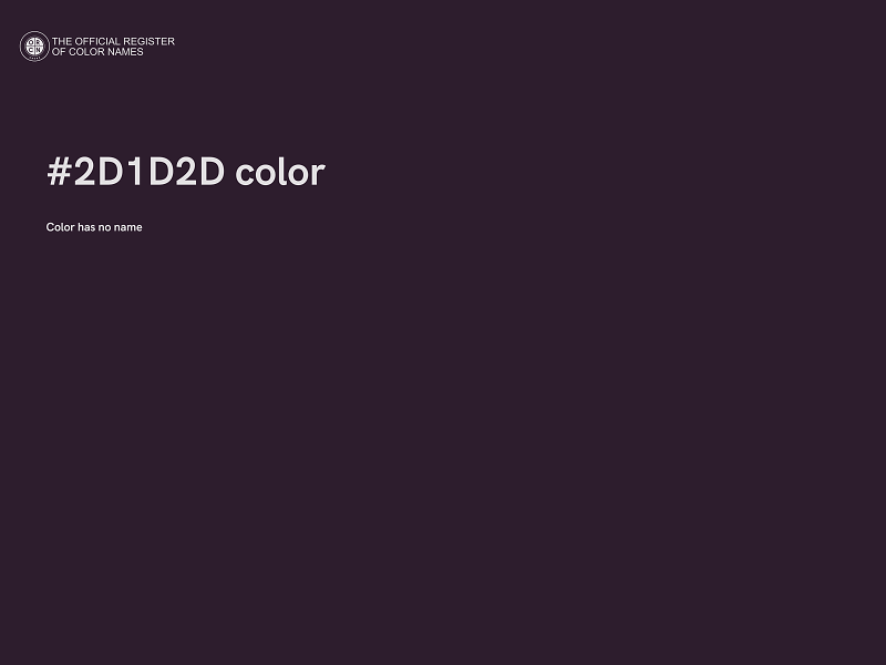 #2D1D2D color image