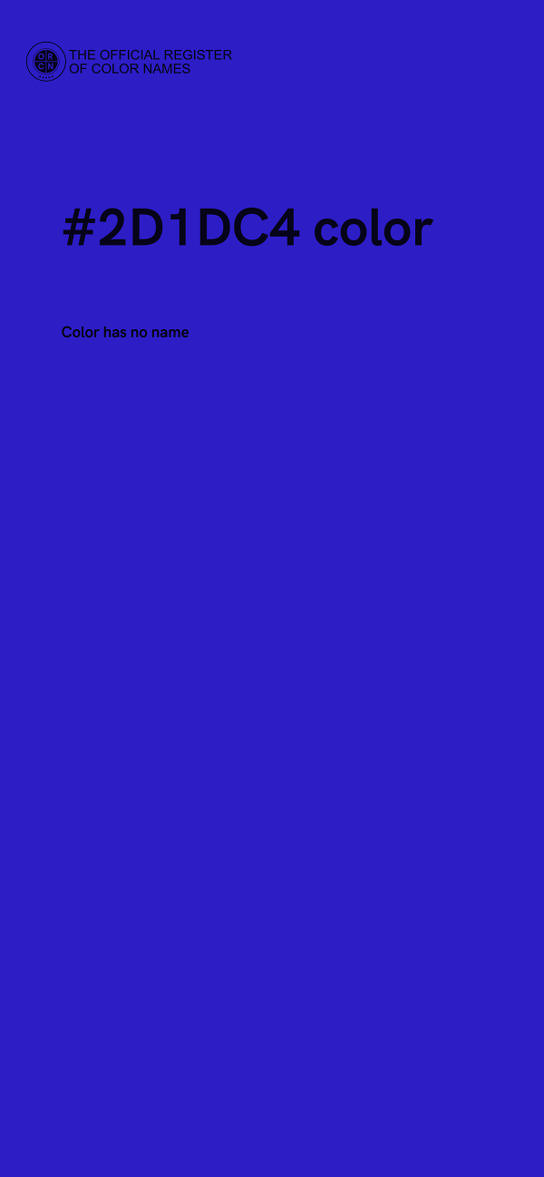 #2D1DC4 color image