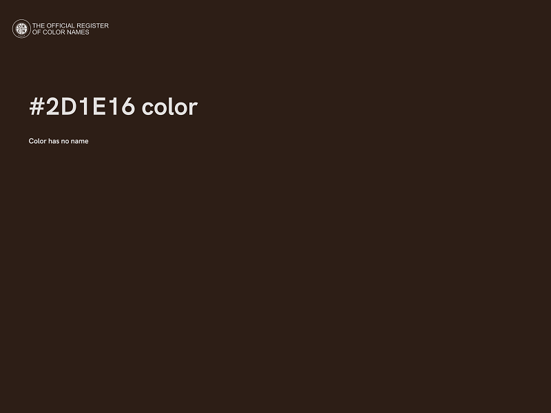 #2D1E16 color image