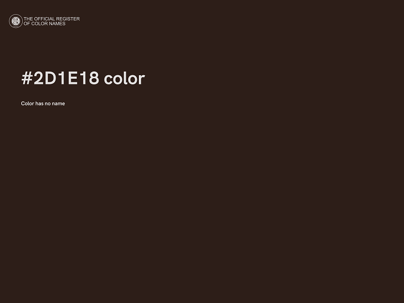 #2D1E18 color image