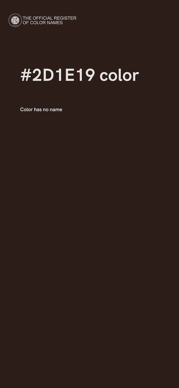 #2D1E19 color image