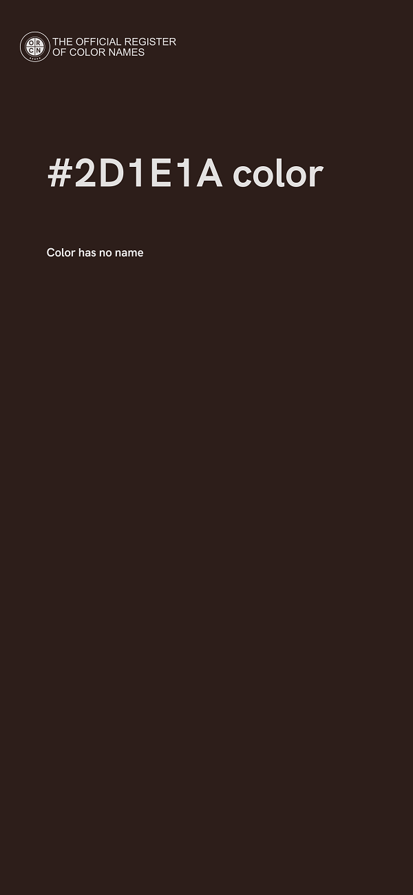 #2D1E1A color image