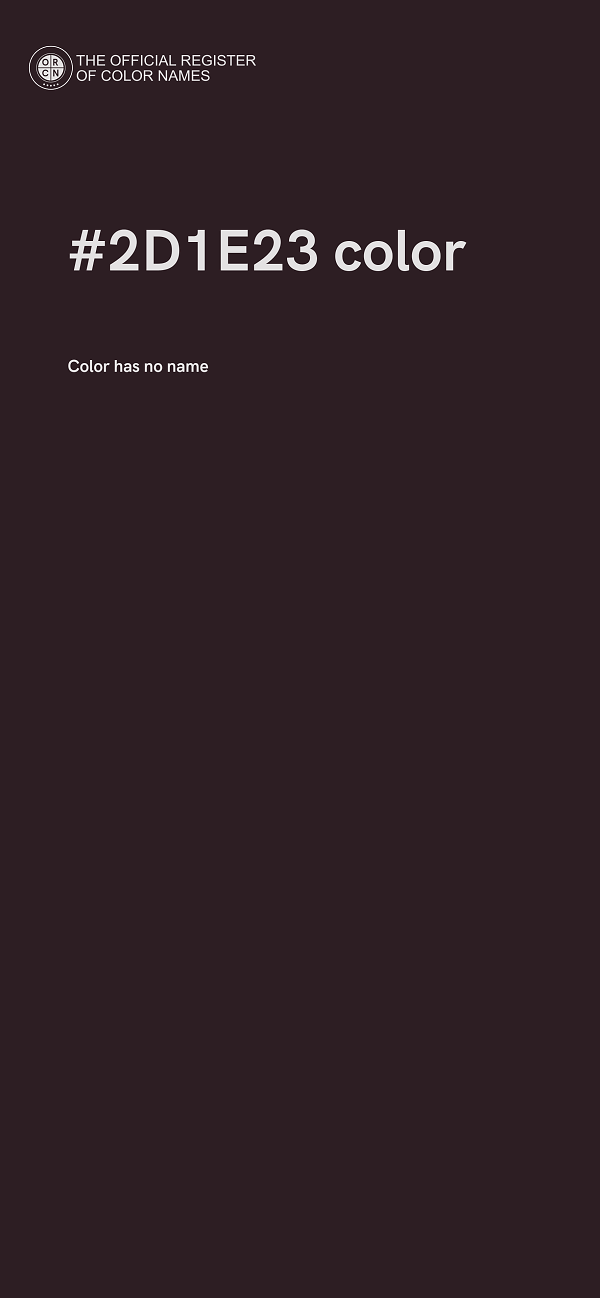 #2D1E23 color image