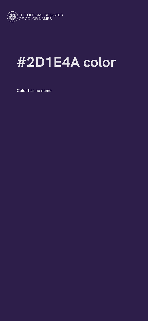 #2D1E4A color image