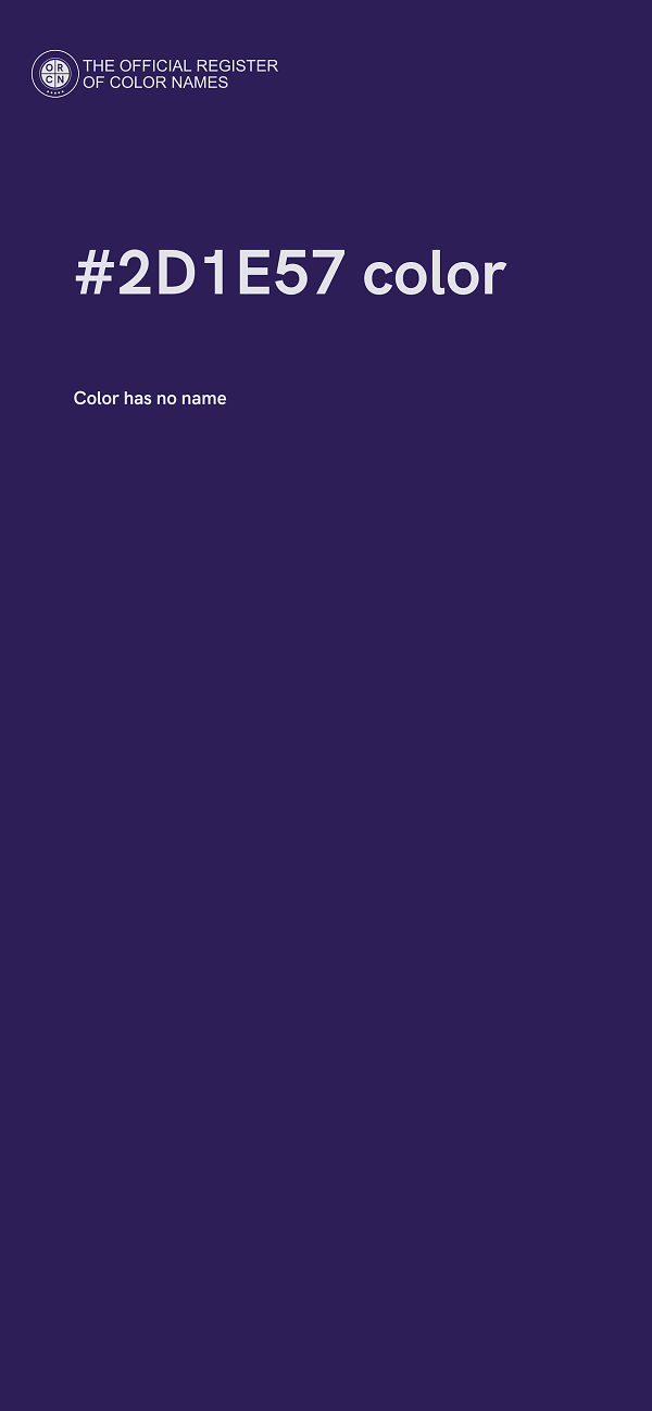 #2D1E57 color image