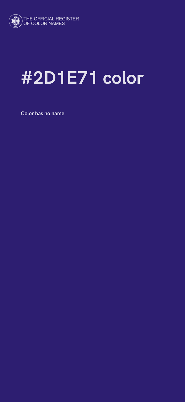 #2D1E71 color image