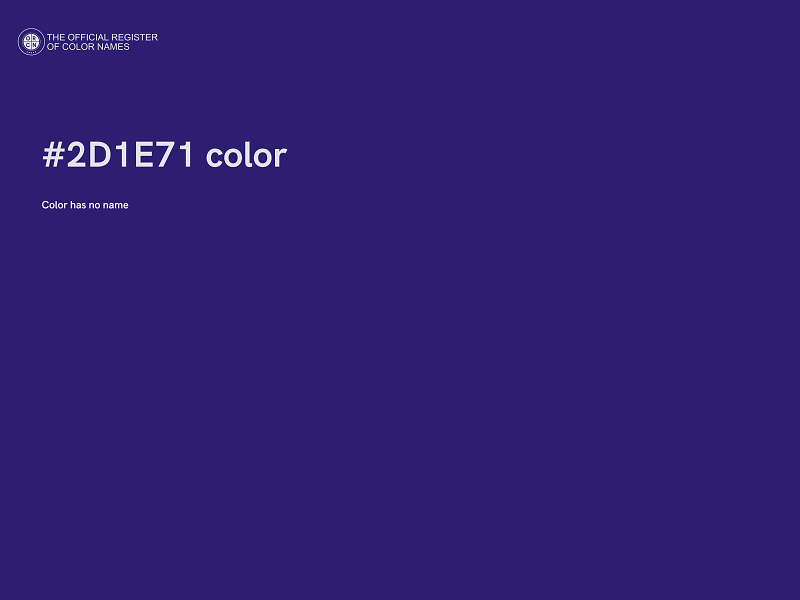 #2D1E71 color image