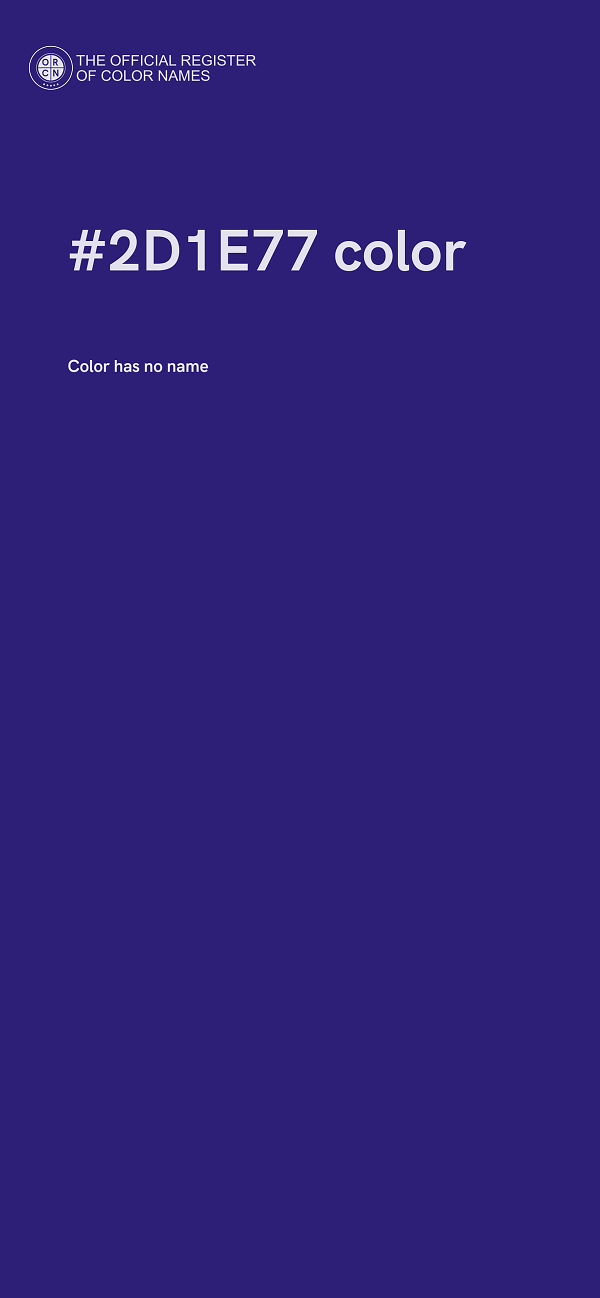 #2D1E77 color image