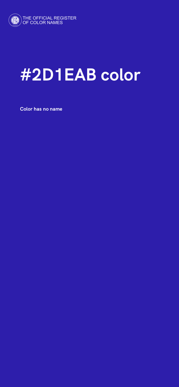 #2D1EAB color image