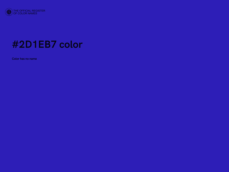#2D1EB7 color image