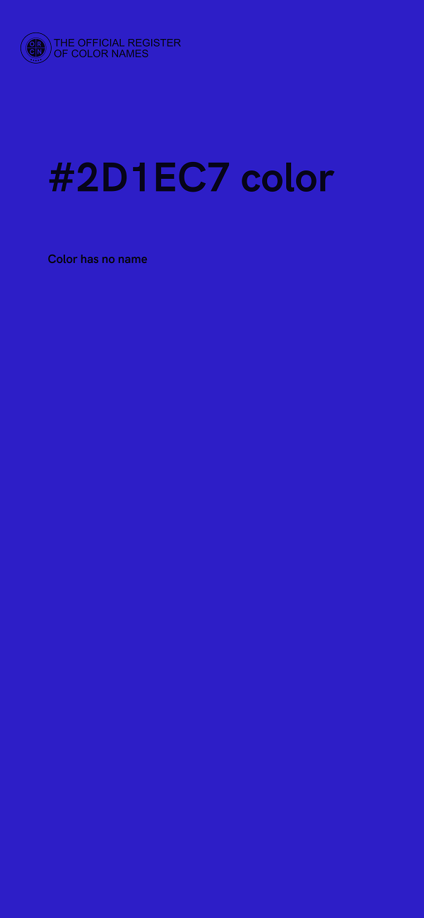 #2D1EC7 color image