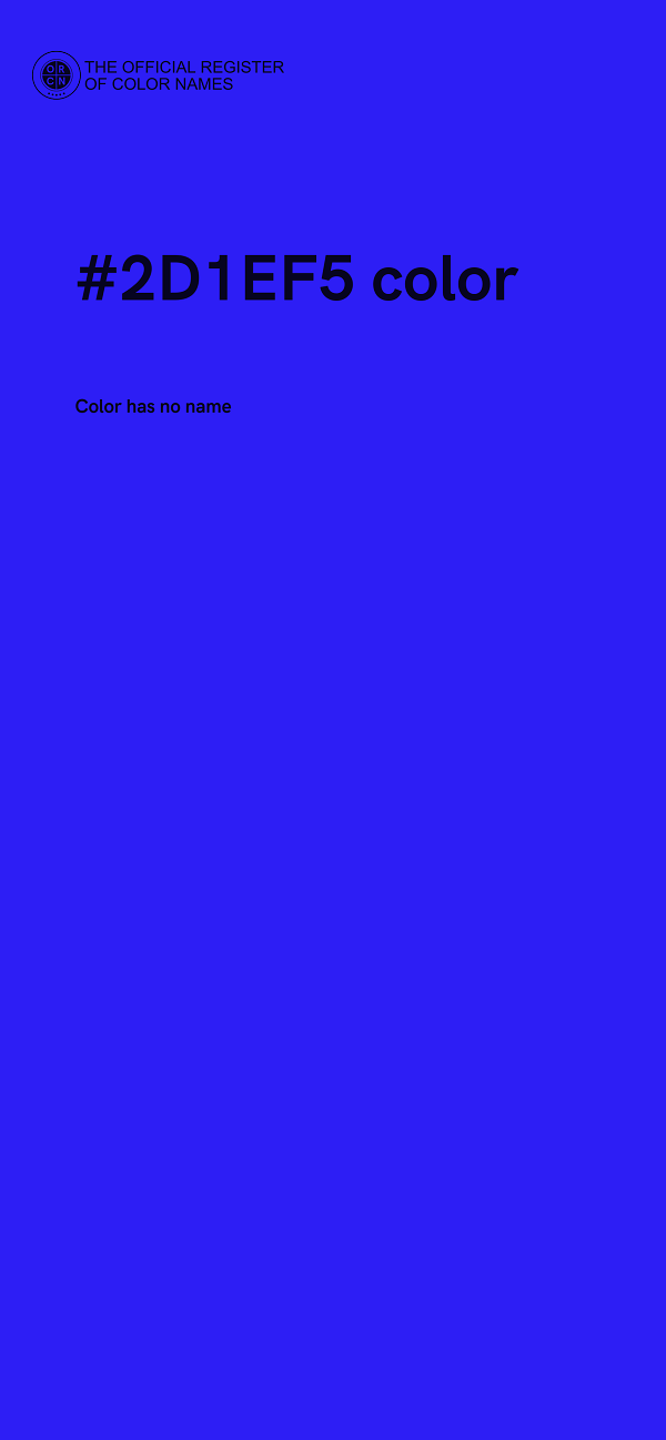 #2D1EF5 color image