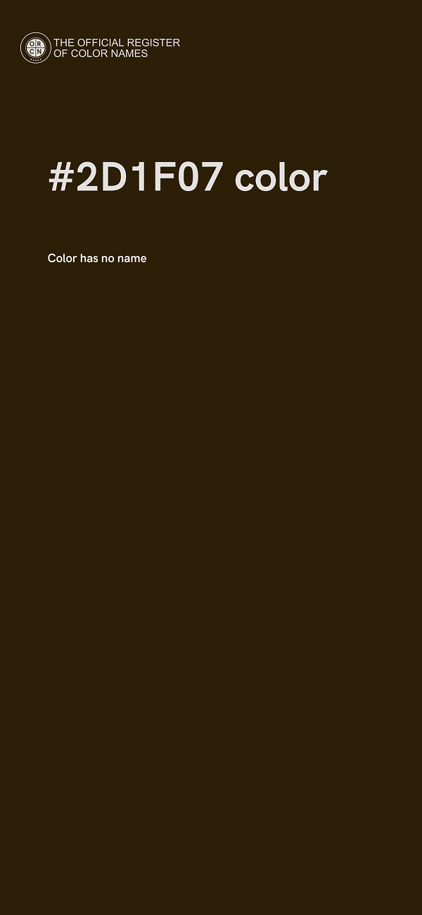 #2D1F07 color image