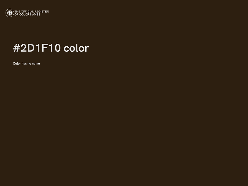 #2D1F10 color image