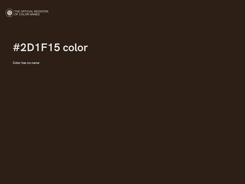 #2D1F15 color image