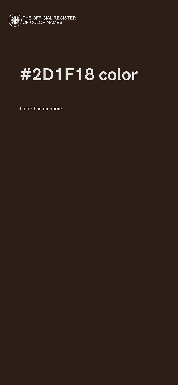#2D1F18 color image