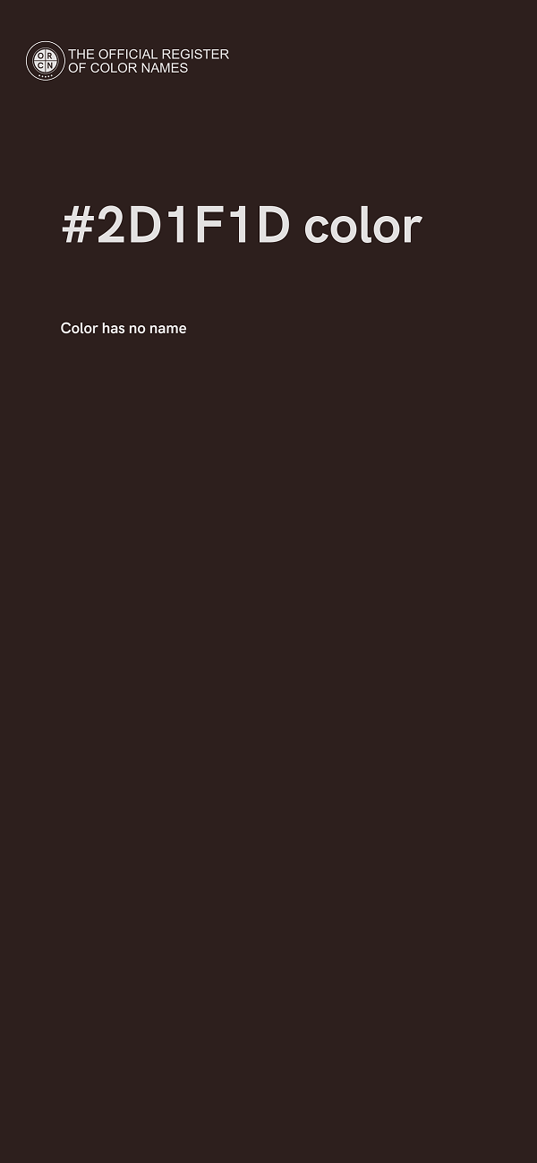 #2D1F1D color image