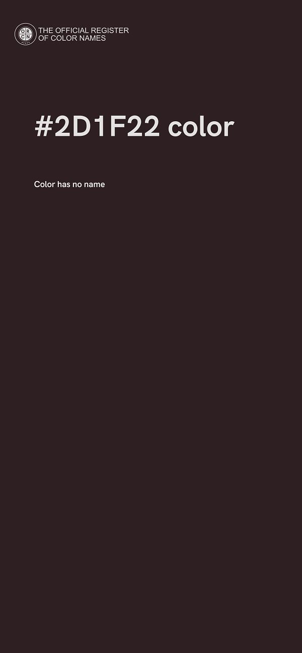 #2D1F22 color image