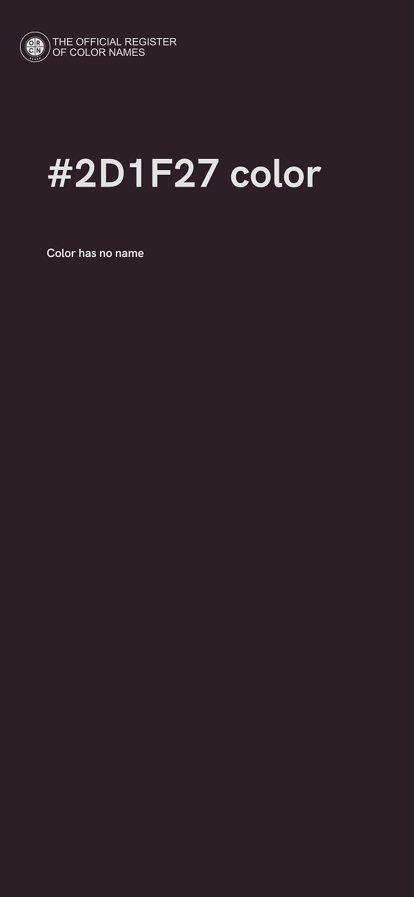 #2D1F27 color image