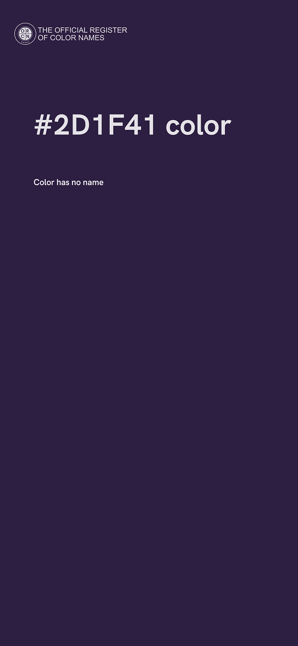 #2D1F41 color image