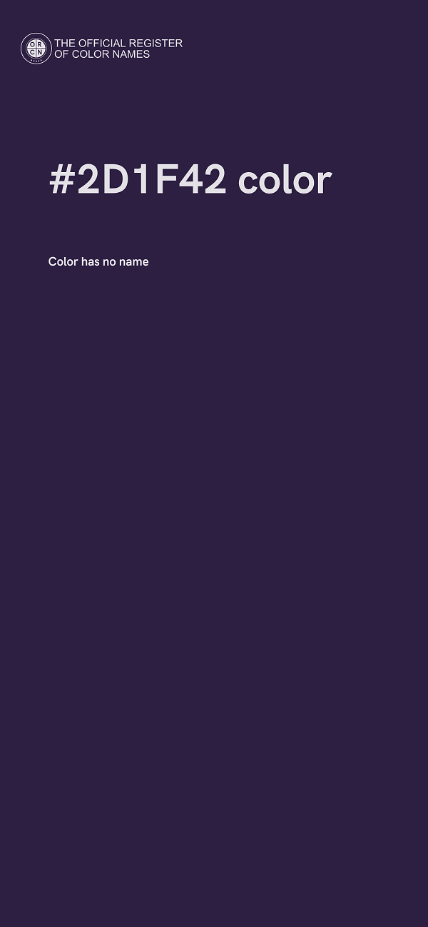 #2D1F42 color image