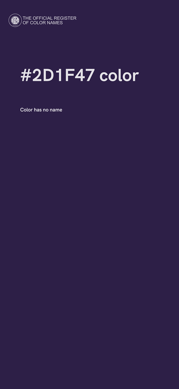 #2D1F47 color image