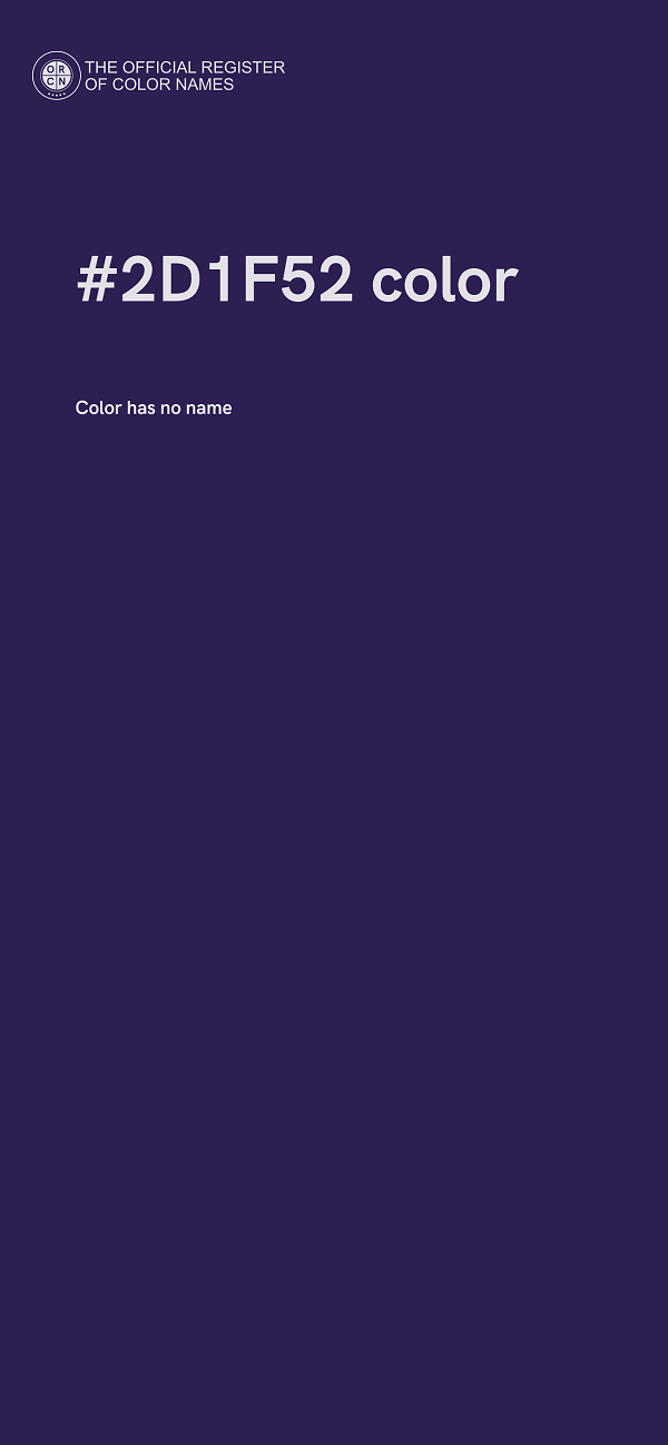 #2D1F52 color image