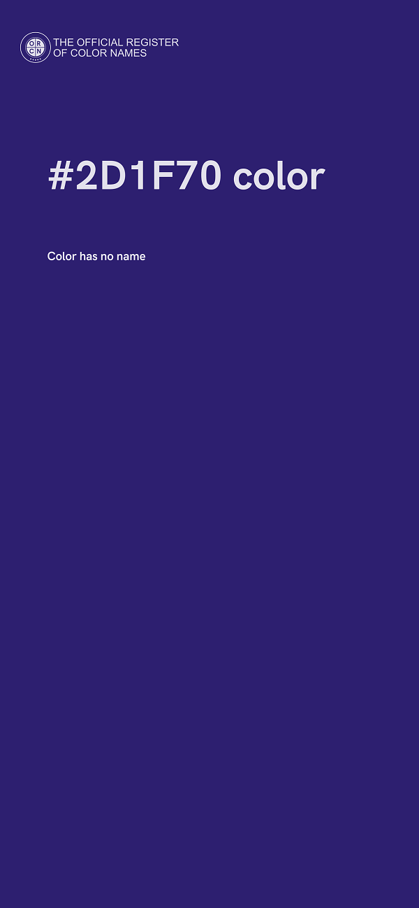 #2D1F70 color image