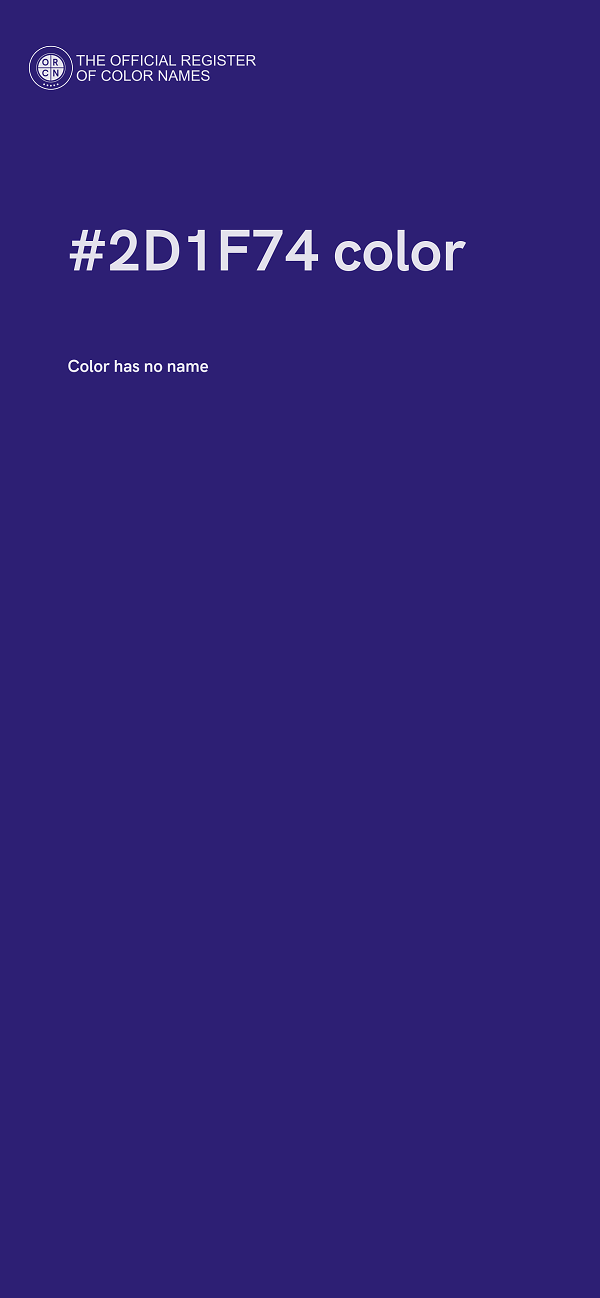 #2D1F74 color image