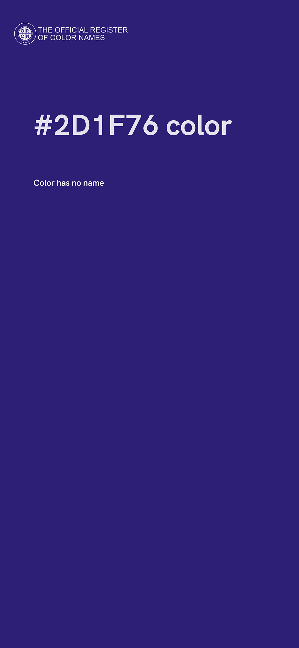 #2D1F76 color image