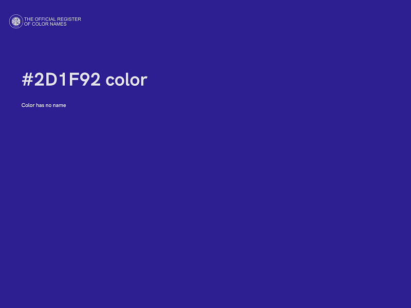 #2D1F92 color image