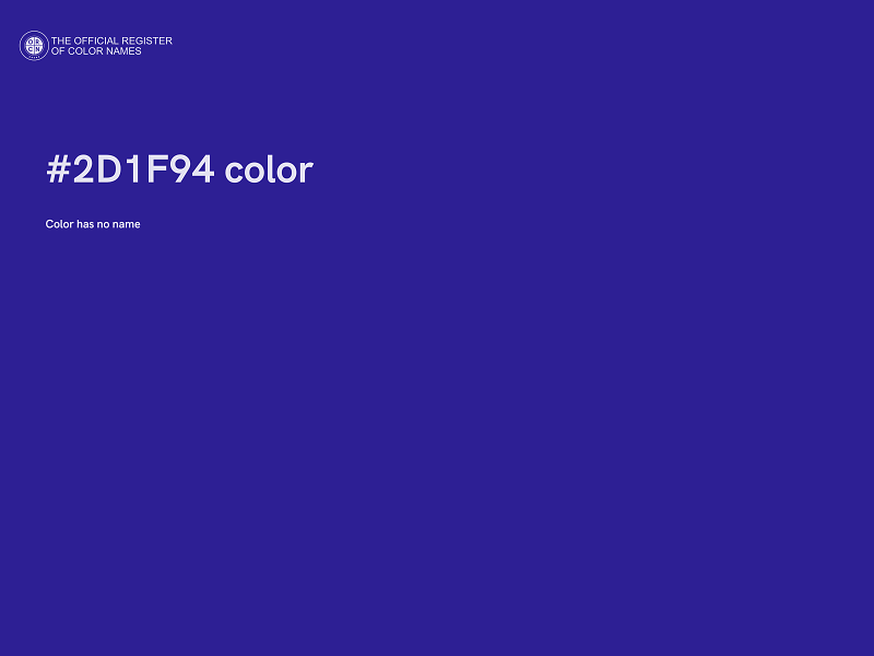 #2D1F94 color image