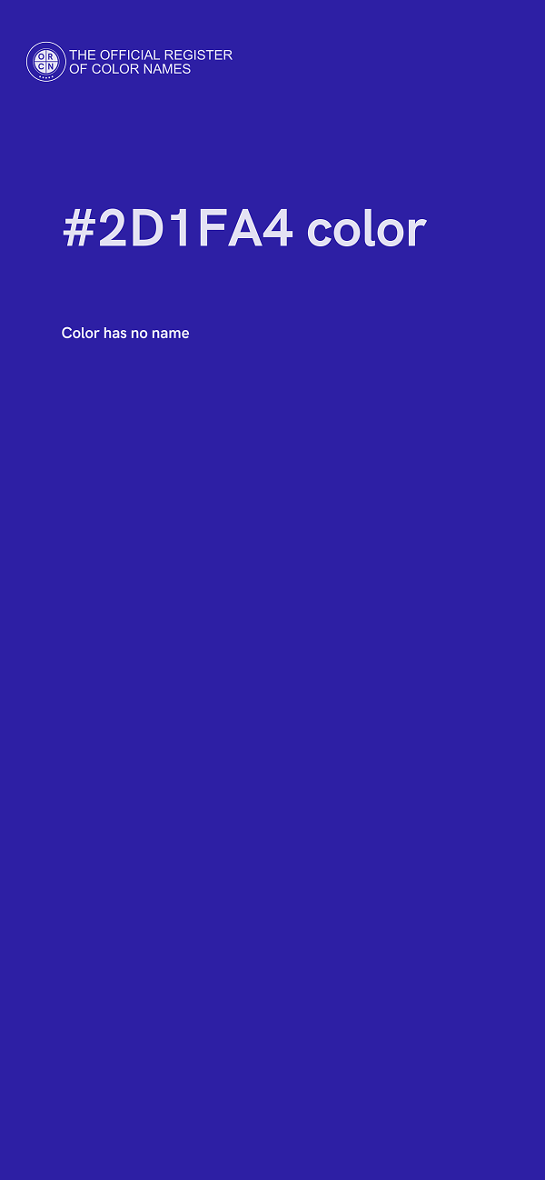 #2D1FA4 color image