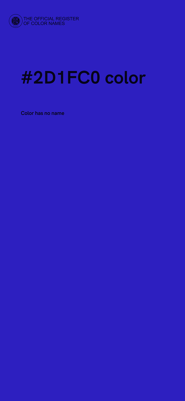 #2D1FC0 color image