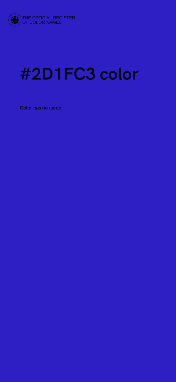 #2D1FC3 color image
