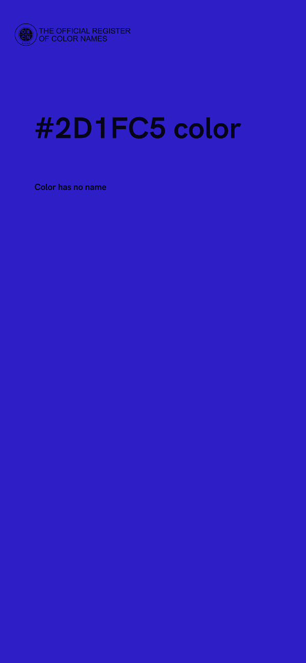 #2D1FC5 color image