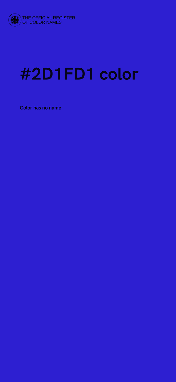 #2D1FD1 color image