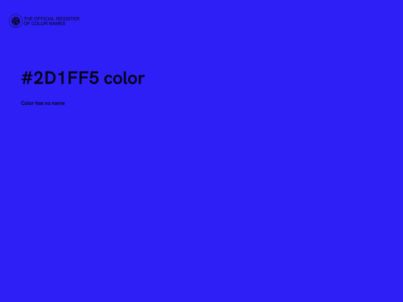 #2D1FF5 color image