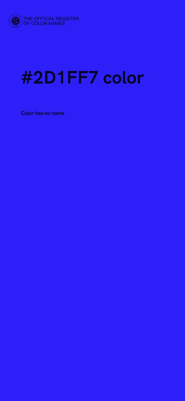 #2D1FF7 color image