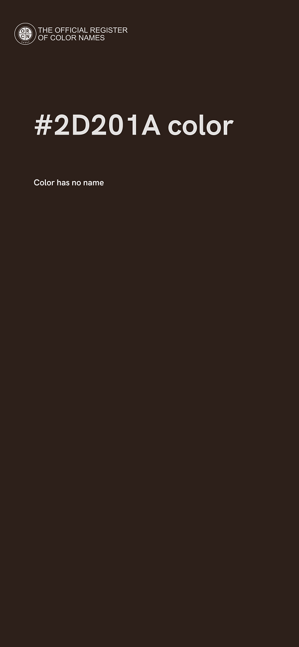#2D201A color image