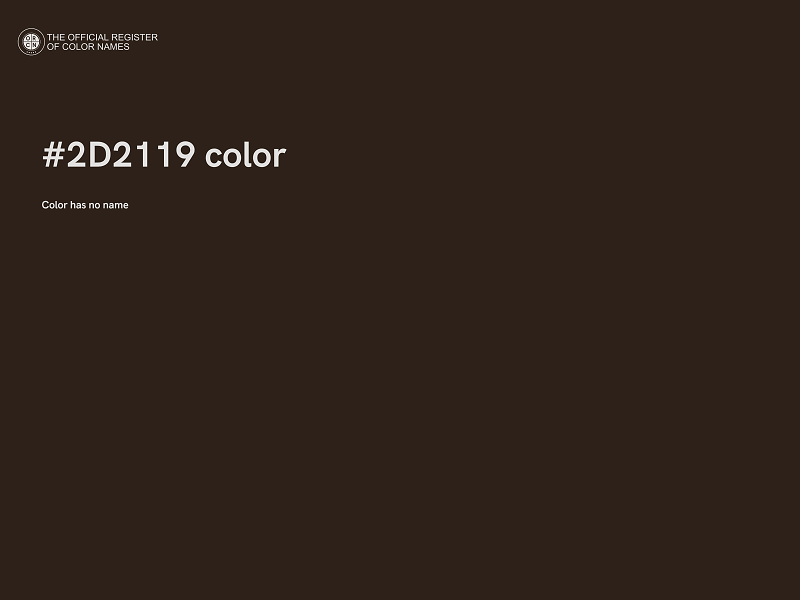 #2D2119 color image