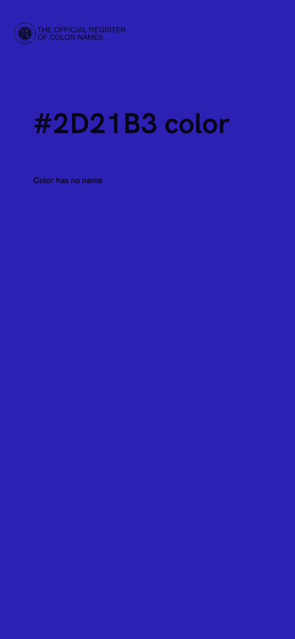 #2D21B3 color image
