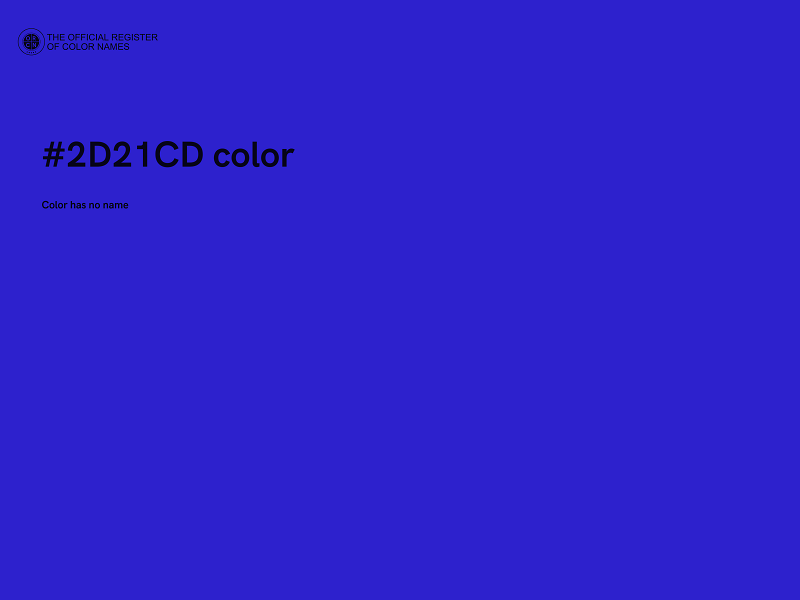 #2D21CD color image