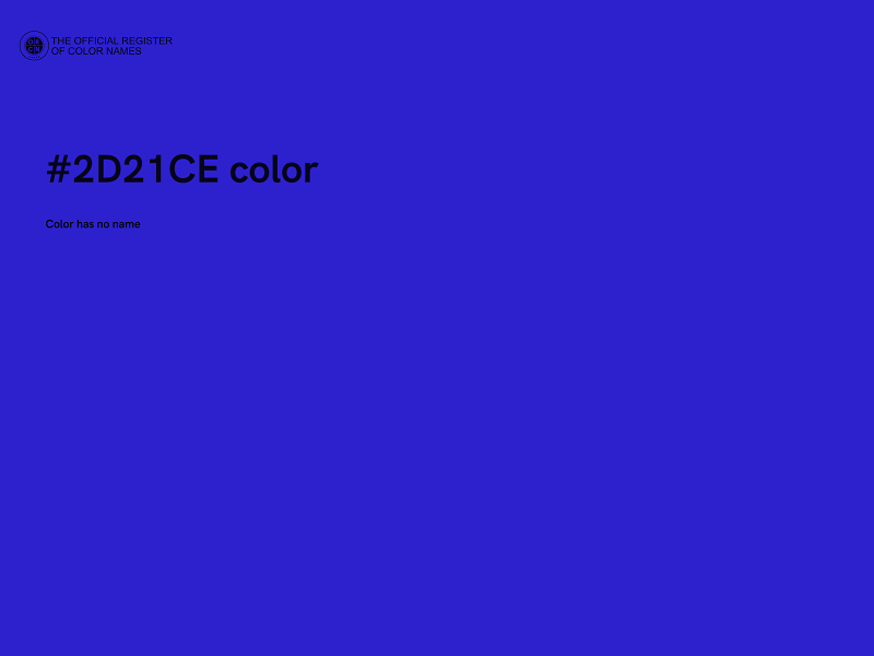 #2D21CE color image