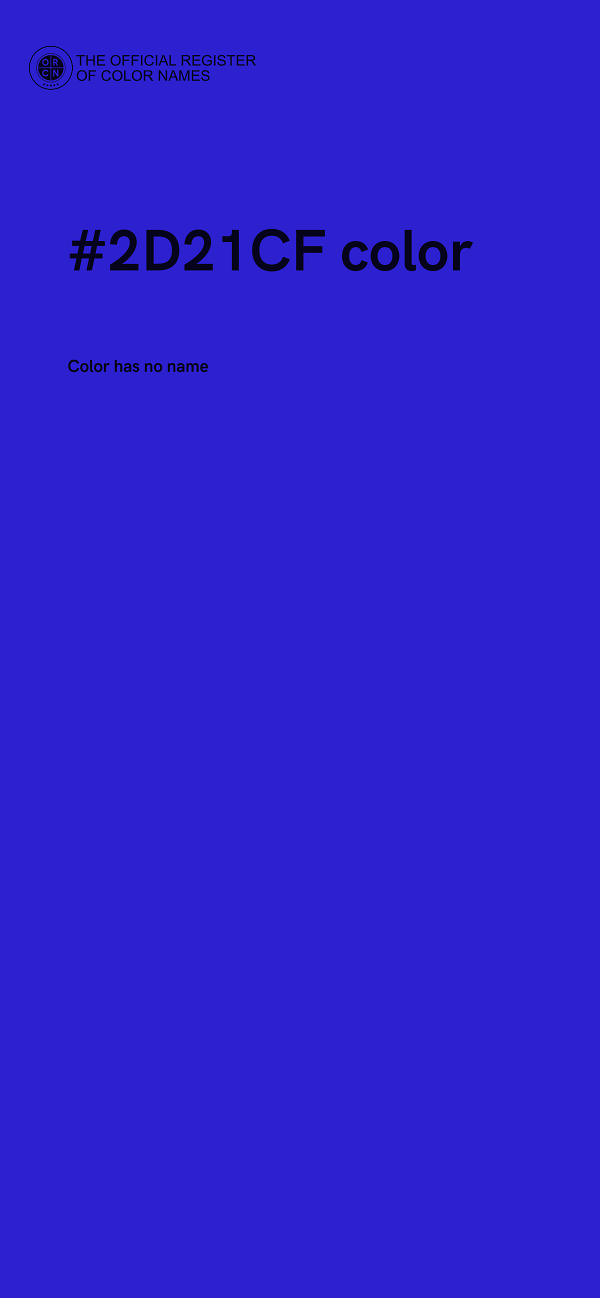 #2D21CF color image