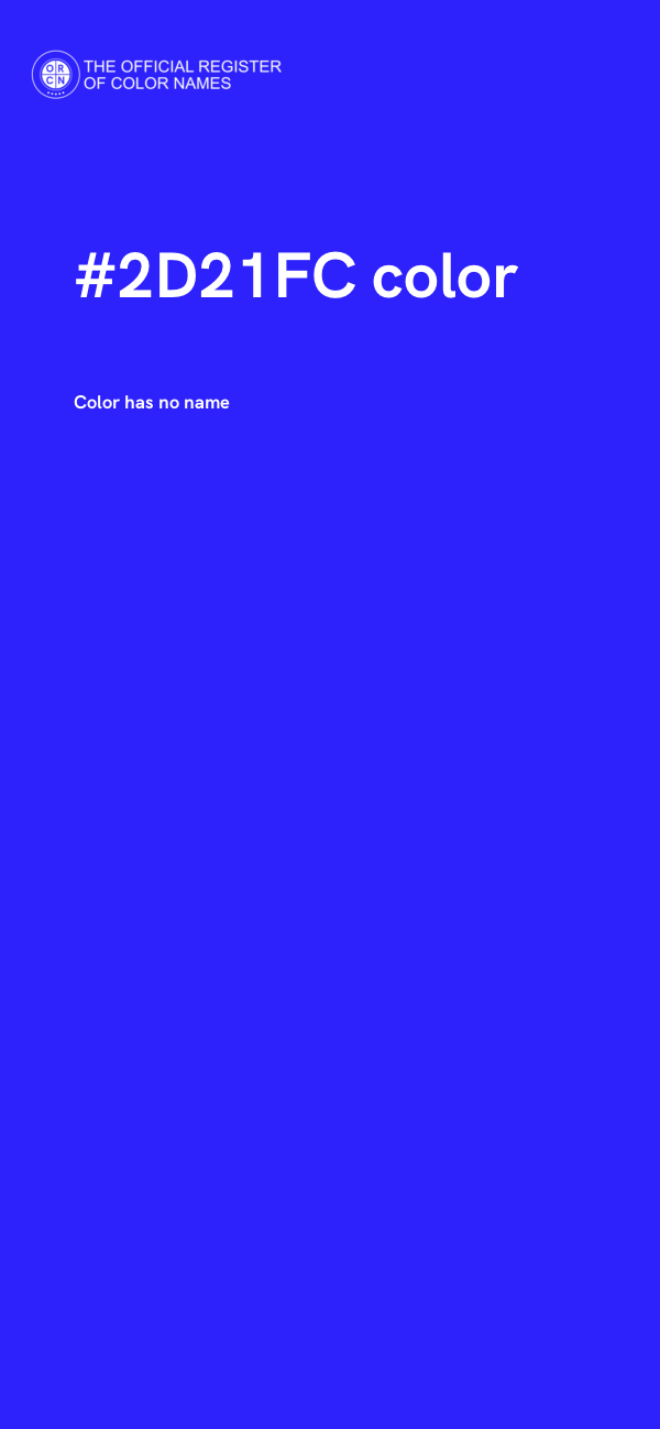 #2D21FC color image