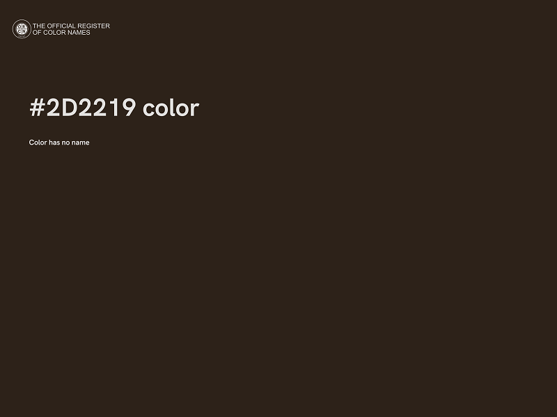 #2D2219 color image