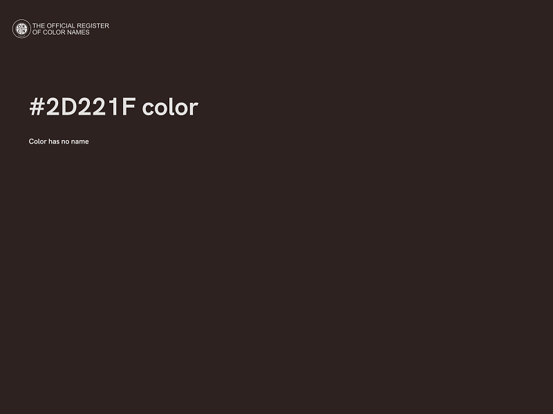 #2D221F color image