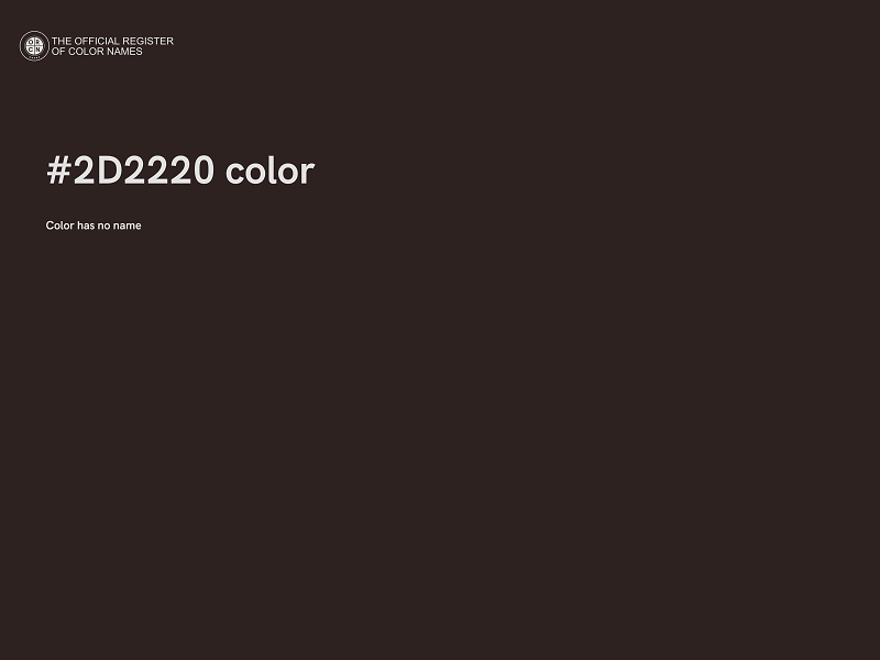 #2D2220 color image